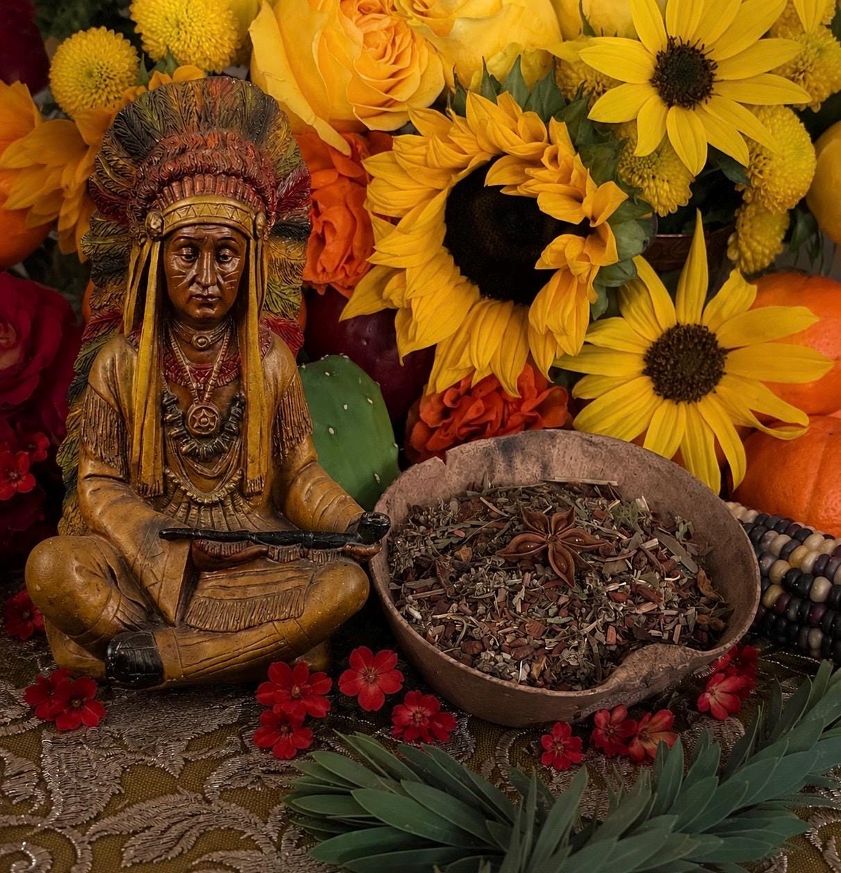 Indio Herbs + Protection + Abundance + Blessings + Indian Spirit Guide + Indigenous + Native American + Blessed