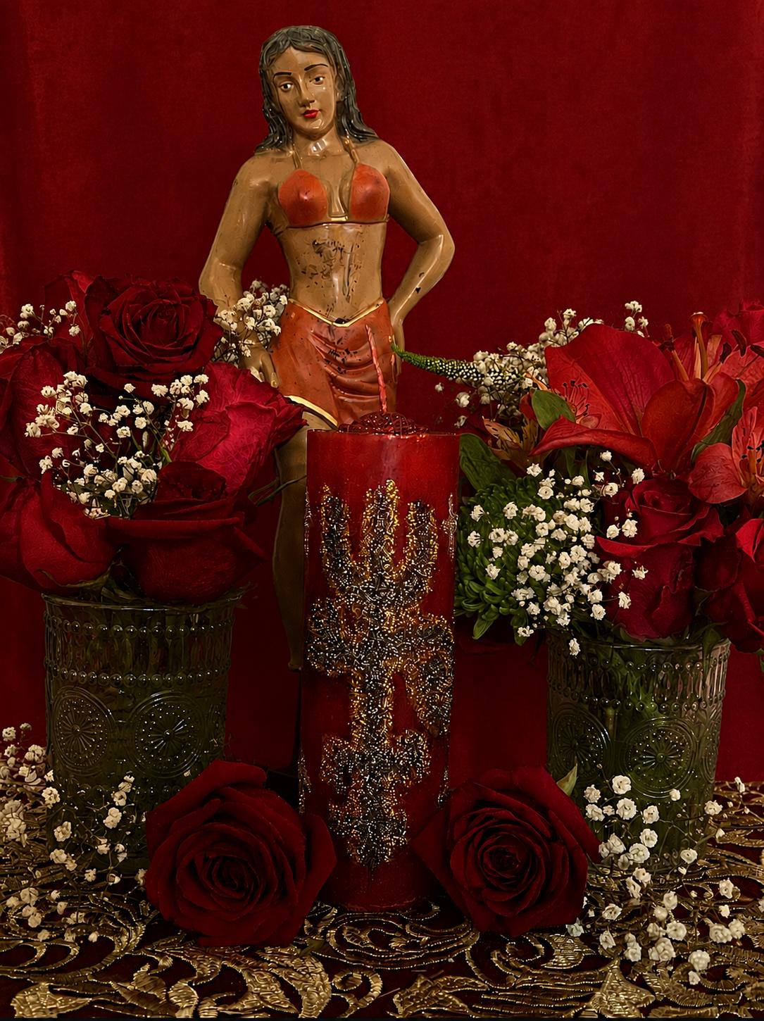 Pomba Gira Hand-Carved Candle + Love + Seduction + Attraction + Passion + Quimbanda + Umbanda