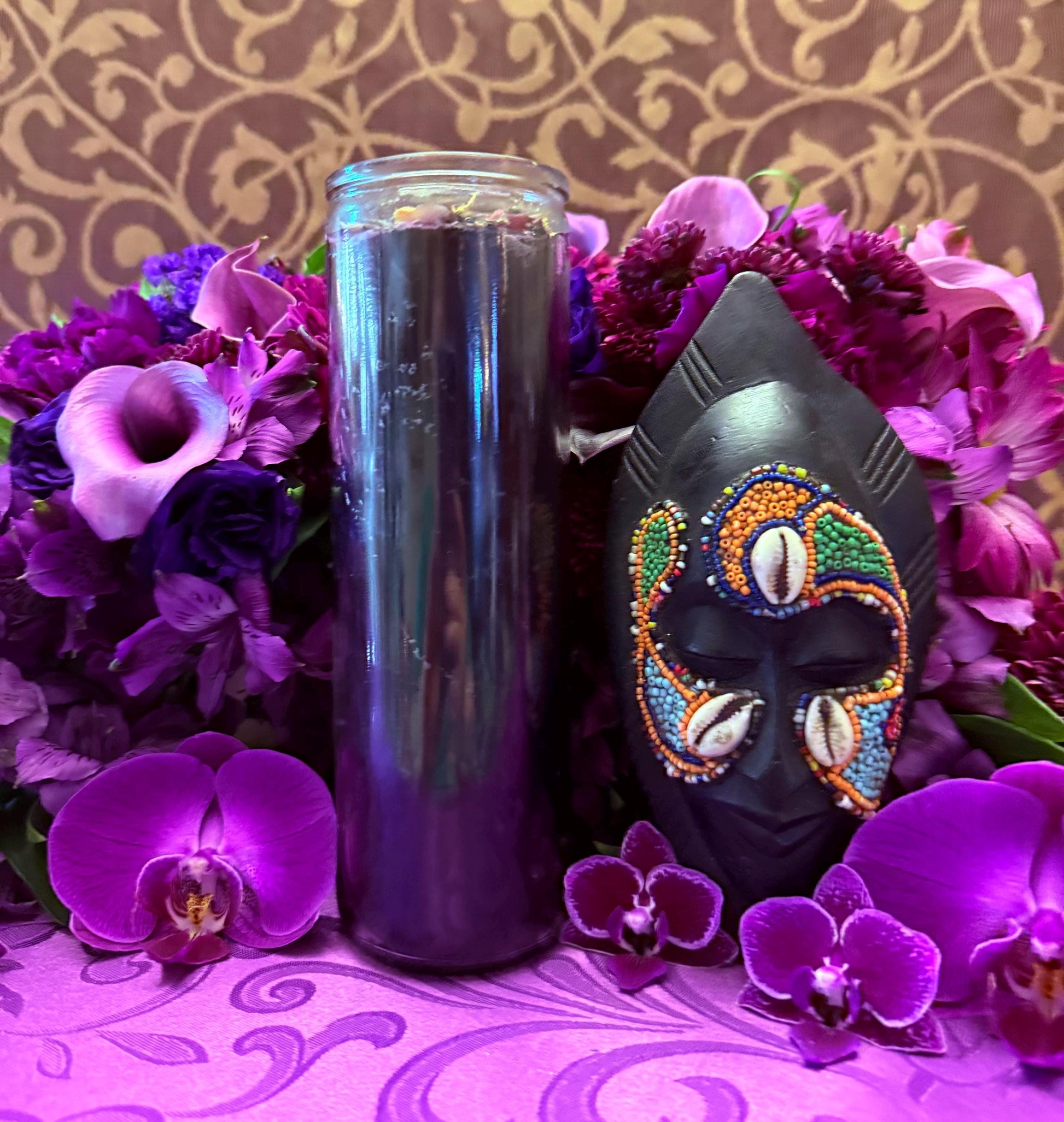 John the Conqueror Vigil Candle + Victory + High John de Conquer + 24K Gold