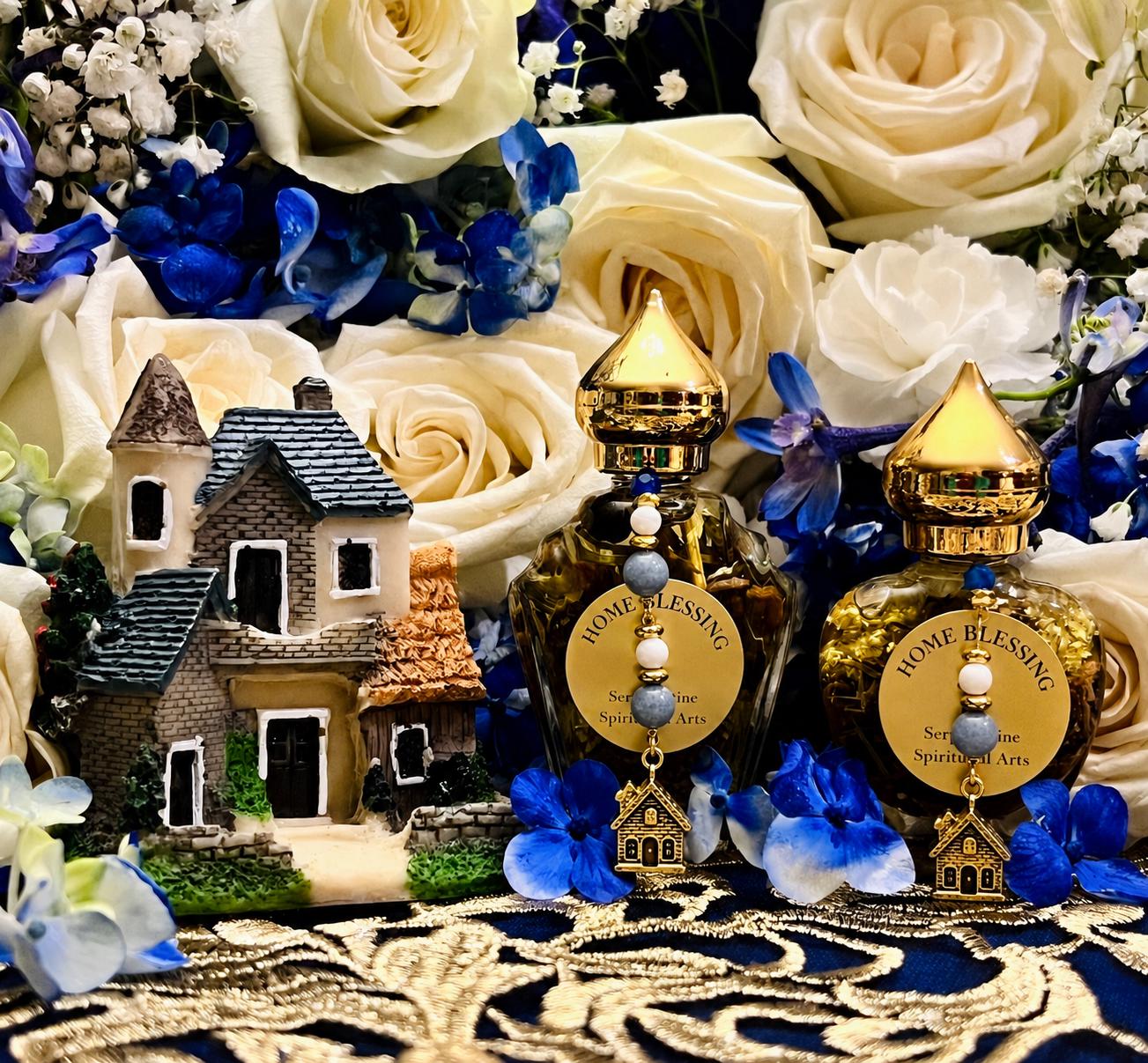 Home Blessing Oil + Abundant House + Stability + Happiness + Prosperity + Blessed + Lucky + Security