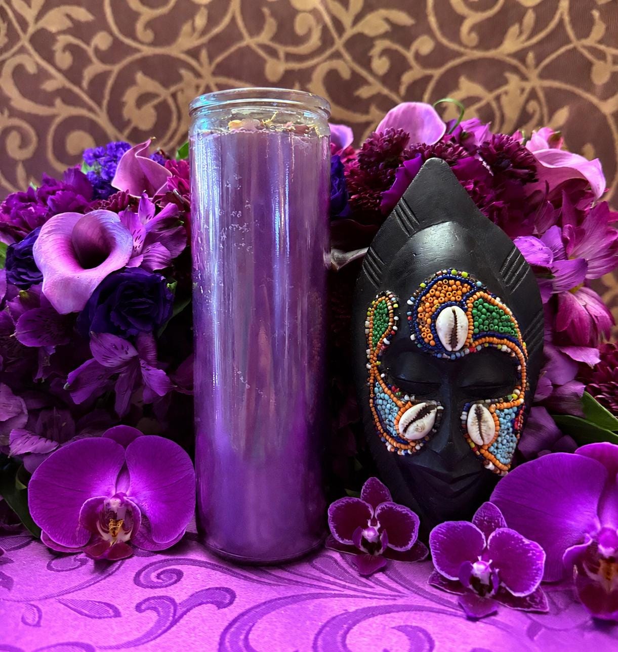 John the Conqueror Vigil Candle + Victory + High John de Conquer + 24K Gold