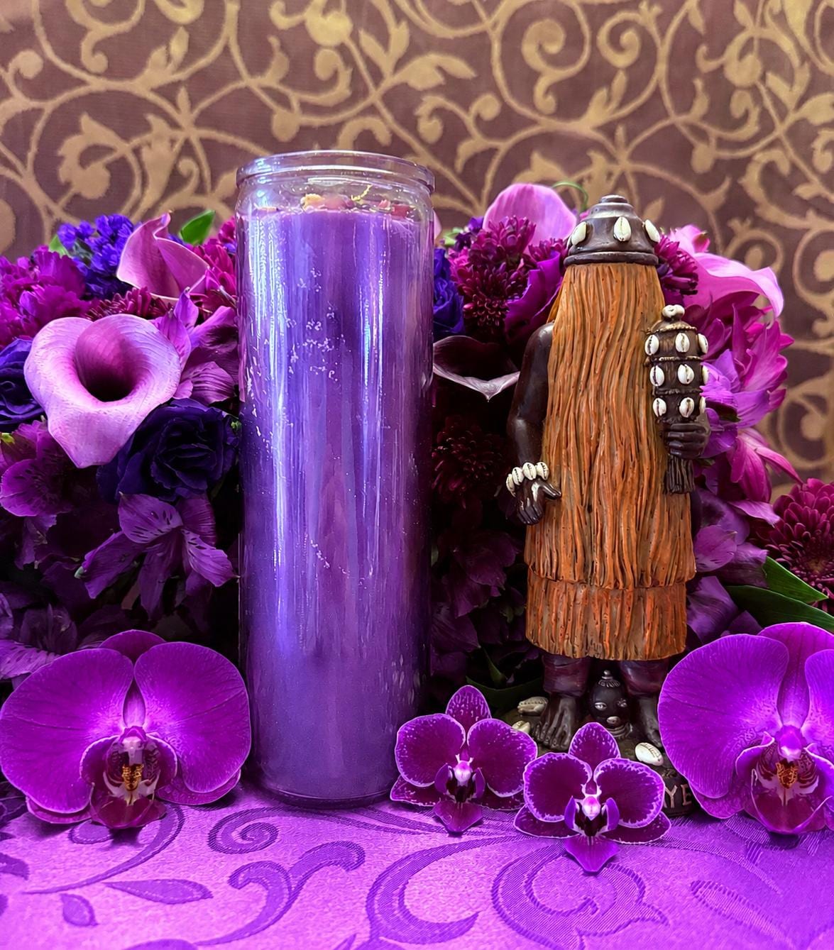 Babalú Ayé Vigil Candle + Saint Lazarus + 24K Gold + Obalúayé + San Lazaro + Healing + Health + Disease