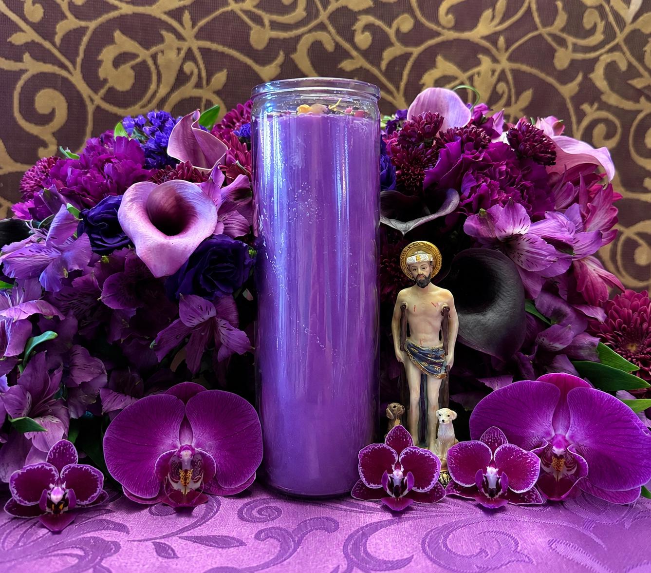 Saint Lazarus Vigil Candle + Healing + Fixed and Blessed + San Lazaro