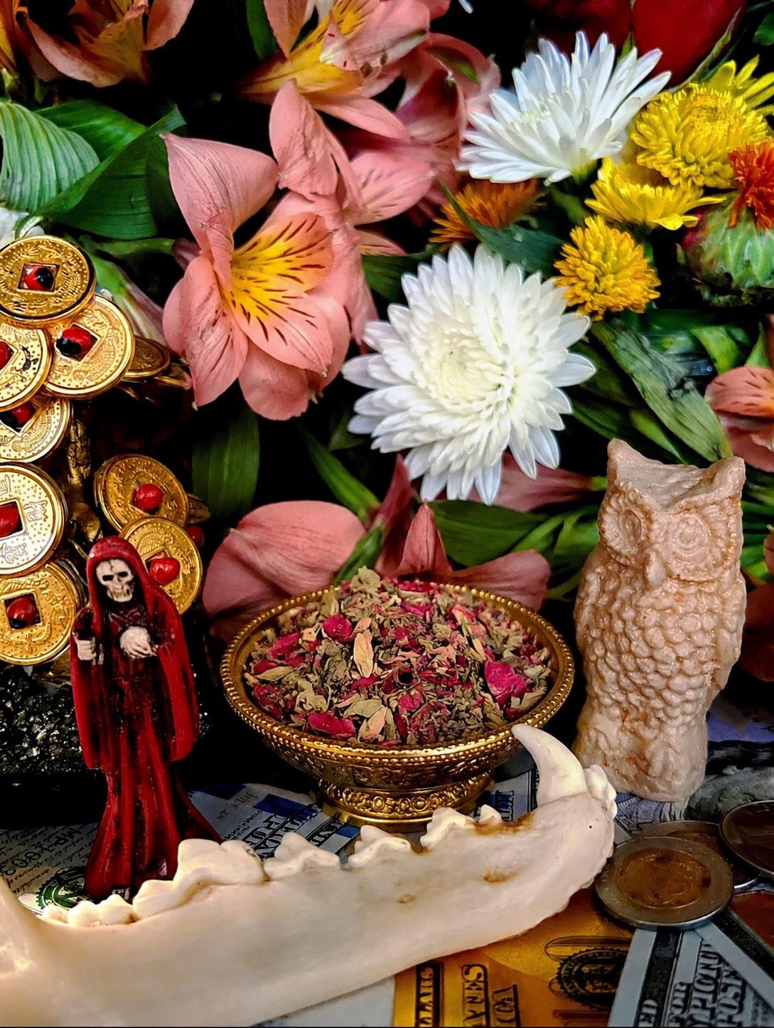 Santa Muerte Roja Herbs + Candle Dressing + Blessed