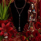 Santa Muerte Roja Rosary + Carnelian + Handcrafted + Gemstone + Sterling Silver Plated Chain + Rosario