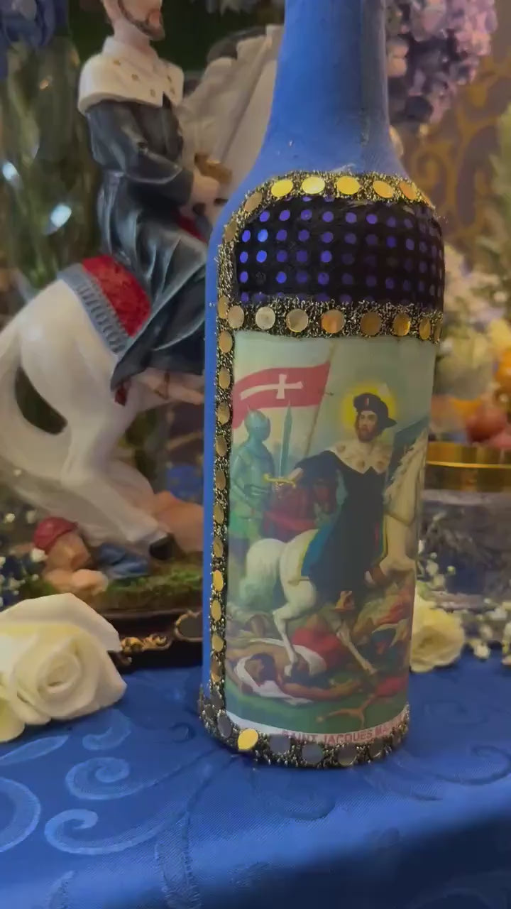 Ogou Sen Jak Boutey + Ogou Balendyo + Ogou Saint Jacques + Protection + Justice + Bottle + Product of Haiti + Spiritual Art + One of a Kind