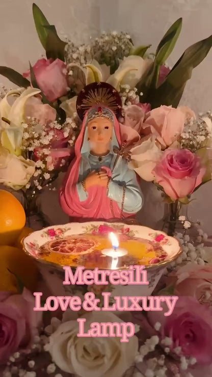 Lâmpada do amor e luxo de Metresili + fama + beleza + Metres Ezili Freda + ouro 24K + abençoado + preparado + Erzulie Freda + intuição ampliada + sucesso na escrita + criatividade + cura
