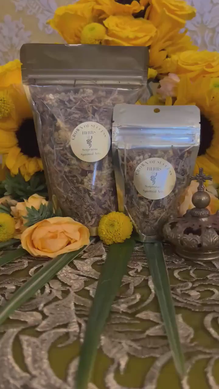 Crown of Success Herbs + Recognition + Accomplishment + Prosperity + Fame + Glory + Climb Socially + Blessed