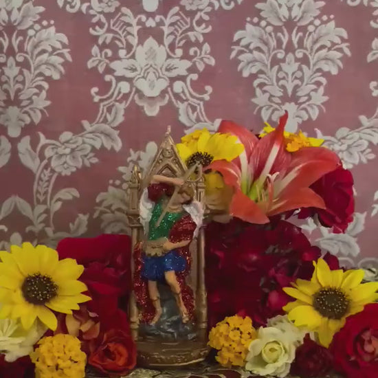 Archangel Michael Figure Candle + Protection + Healing + Enemies + Justice + Blessed + Fixed + San Miguel + Saint Michael