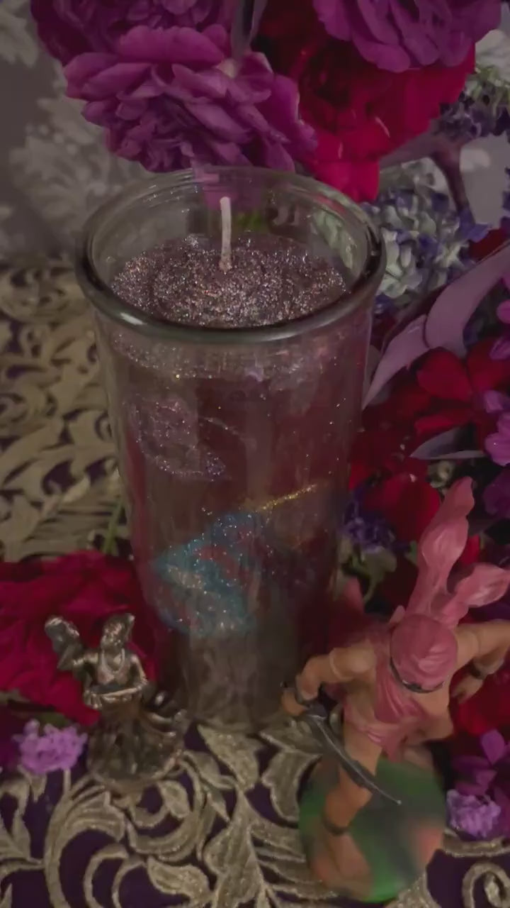 Oya Hand-Carved Candle + Sweep Away Negativity