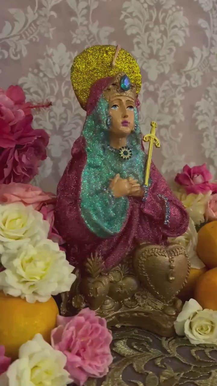 Large  Metresili Bust Candle + Love + Luxury + Prosperity + Fame + Beauty + Blessed + Fixed + 24K Gold + Metres Ezili Freda