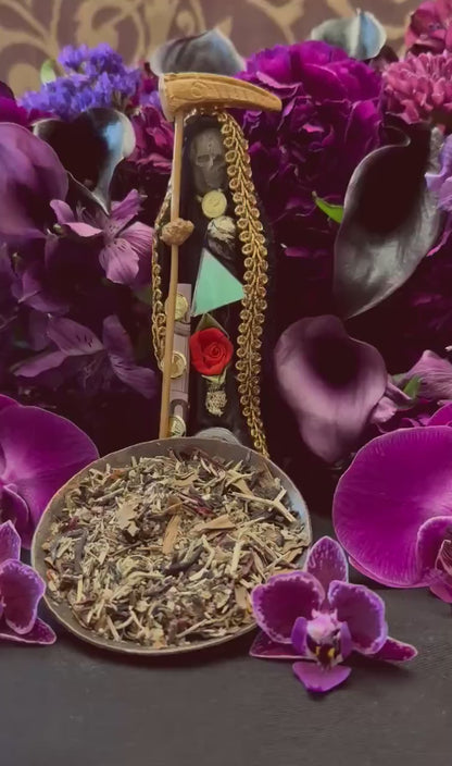Santa Muerte Negra Herbs + Protection + Reverse Attacks + Hex + Remove Obstacles + Break Curses + Overcome Enemy + Destroy Evil + Necromancy