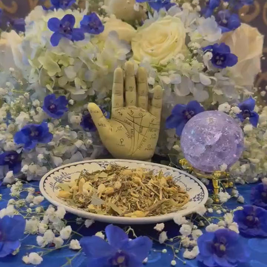 Psychic Vision Flowers and Herbs + Candle Dressing + Blessed