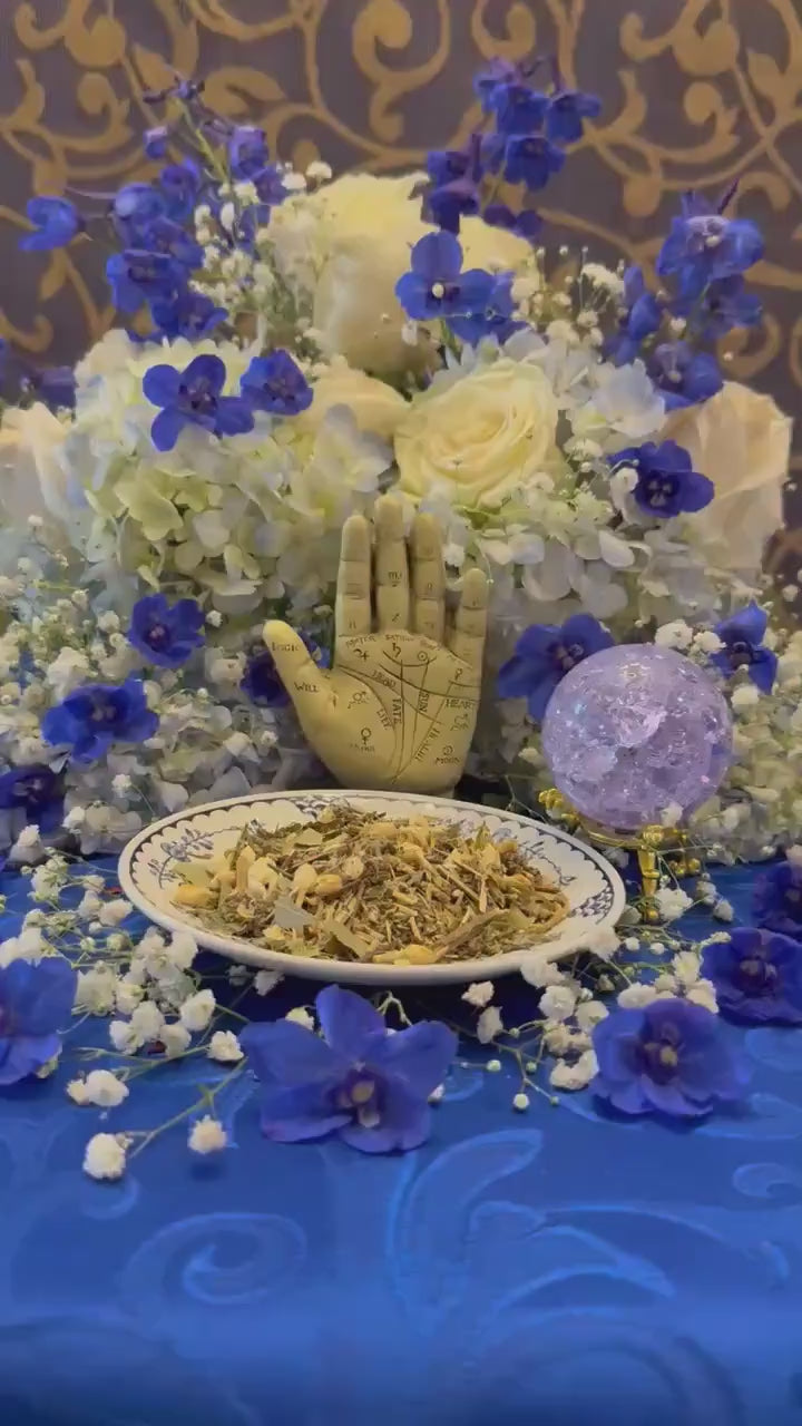 Psychic Vision Flowers and Herbs + Candle Dressing + Blessed