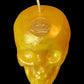 Skull Candle with Imprint + 24K Gold + Sterling Silver + Influence Thoughts + Mental Health