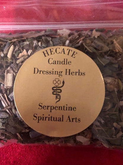 Conjunto de amostras de óleo, incenso e ervas para preparar velas de Hécate + Rainha das bruxas