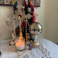 Santa Muerte Blanca Rosary with Bone Beads + Blessed + Sterling Silver Plated Chain + Handcrafted + Rosario