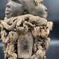 Last One! Large Nkisi Two-Headed Statue with Glass + Fetish from Kongo for Protection + One of a Kind