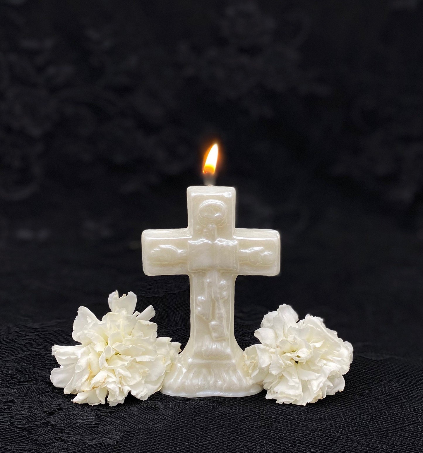 Crucifix Candle + Cross + Hoodoo + Conjure