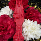 Santa Muerte Roja Figure Candle + Blessed + Love + Money + Justice