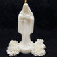 Santa Muerte Blanca Candle + Blessed + 24K Gold + Purity + Psychic + Healing + Cleansing