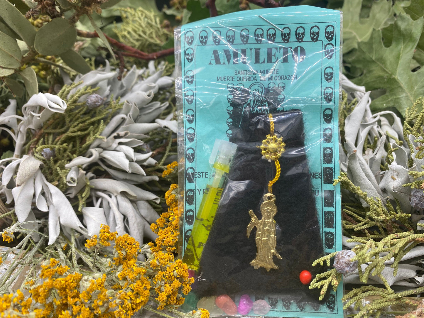 Santa Muerte Negra Amulet + Made in Mexico