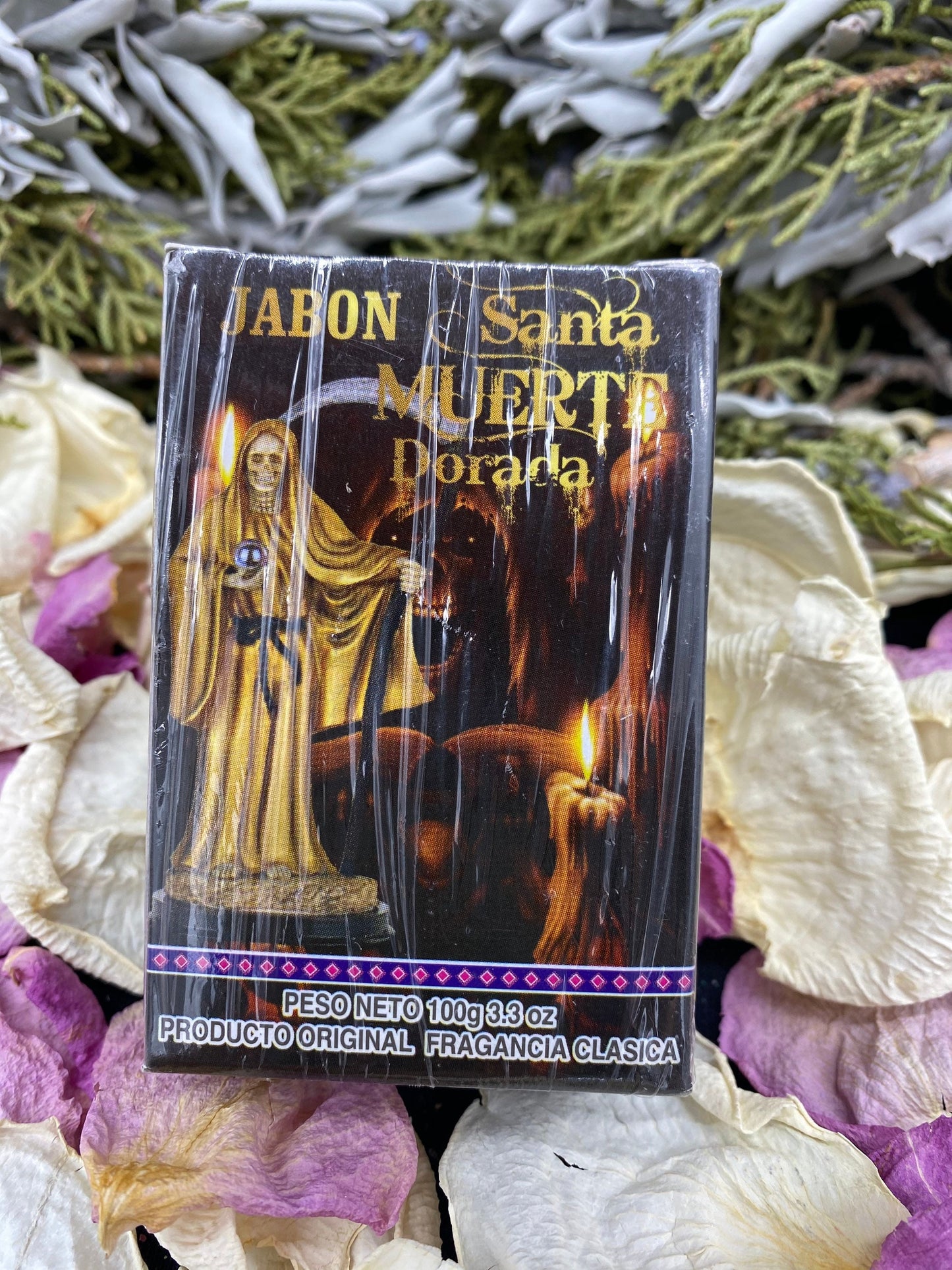 Santa Muerte Dorada / Oro Abundance Soap + Made in Mexico + Scented