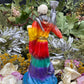 Santa Muerte Siete Colores Chalice & Cat Statue + Sterling Silver + Baptized + Fixed + Made in Mexico