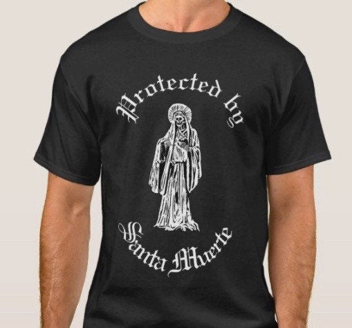 T-shirt Protégé par Santa Muerte