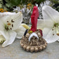Santa Muerte Roja Statuette + Hear, Speak, See No Evil + Hide Love Spellwork + Baptized + Blessed + Fixed + Made in Mexico