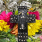 Santa Muerte Negra Altar Cross 5” + Love + Made in Mexico