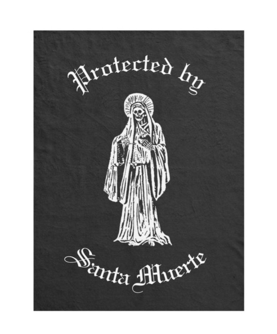 Protected by Santa Muerte Fleece Blanket