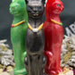 Large Cat Candle + Painted + Hoodoo + Conjure + Gato Negro