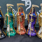 Deluxe Santa Muerte Statue + 24K Gold + 7” + Baptized + Fixed + Made in Mexico