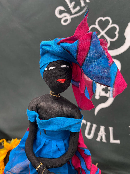 Blue Lingeer Doll + Africa + Senegal + Altar Dollie + La Sirene + Yemaya