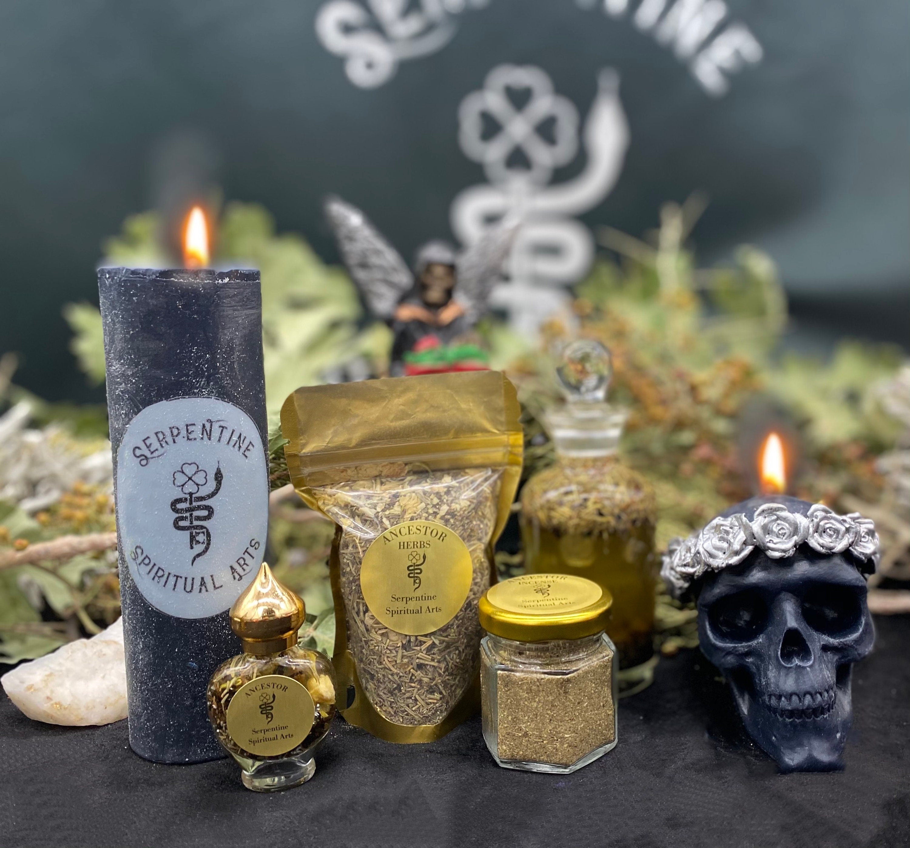 Ancestor Ritual Set + Espiritismo + Veneration + Dia outlet de los Muertos + Samhain + All Souls’ Day + Healing + Elevation + Communication