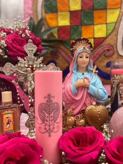 Vela de pilar de Erzulie Freda + Metres Ezili + Ezili Freda + Metresili + Amor + Prosperidad