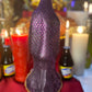 Santa Muerte Morada Statue + 12” + Fixed and Baptized on Feast Day on Feast Day + 24K Gold