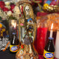 Santa Muerte Abre Camino Statue for Money & Business + 12” + Fixed and Baptized on Feast Day + 24K Gold