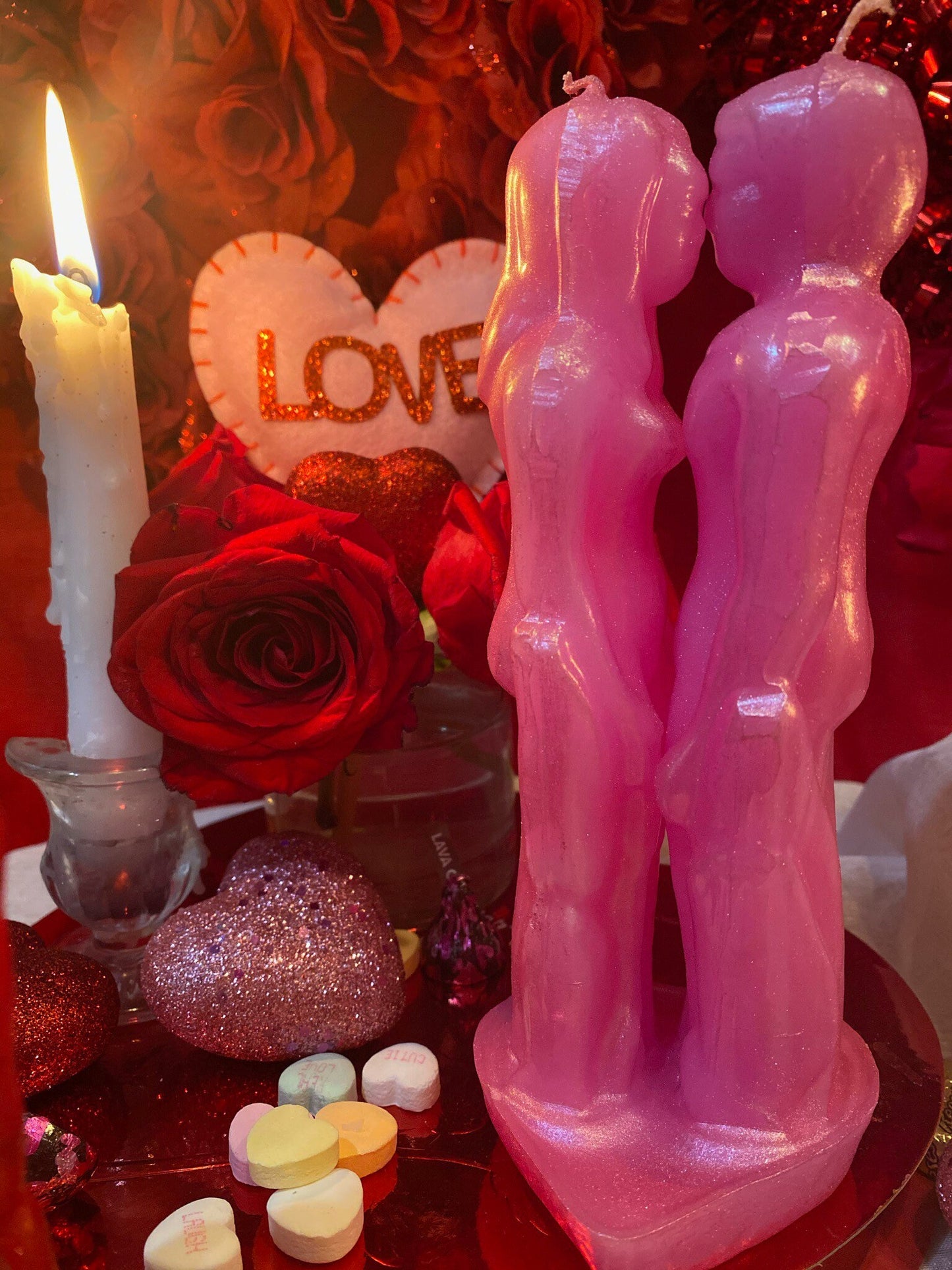 Male and Female Lovers Candle + Adam & Eve + Passion + Binding + Marriage + Friendship