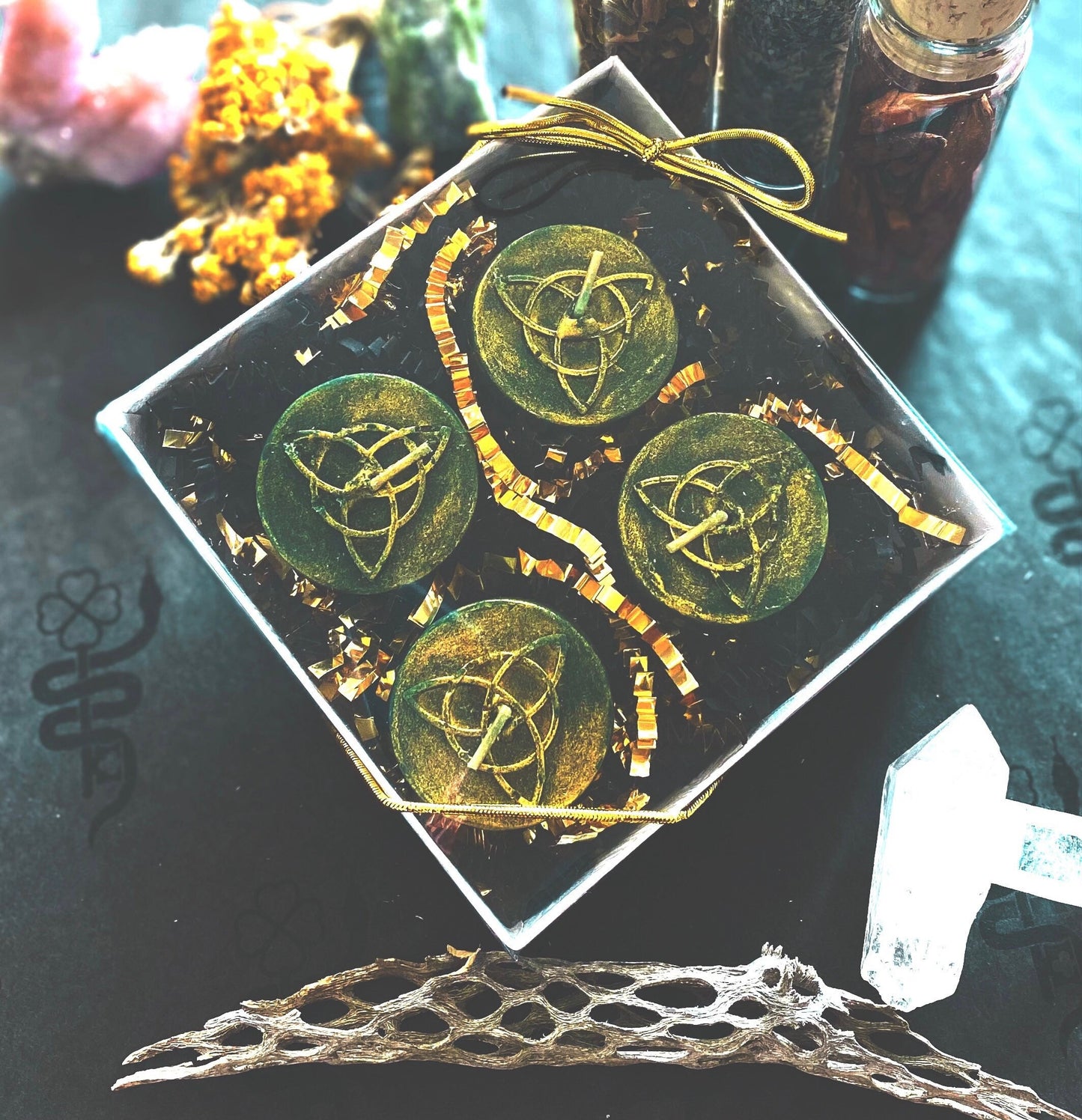Triquetra Tealight Candles in Gift Box