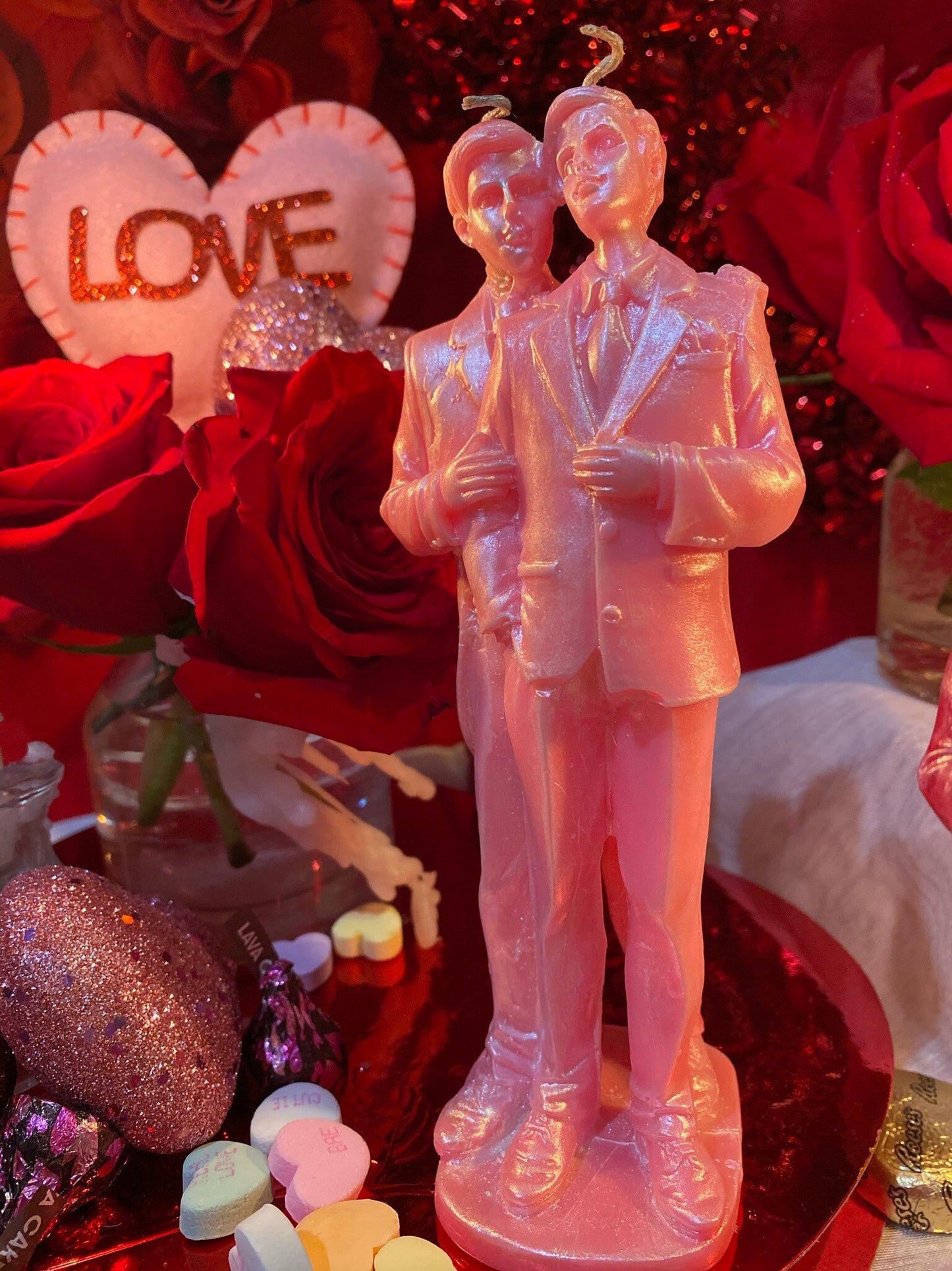 Gay Love Candle + Grooms + Marriage + Husbands + Friendship