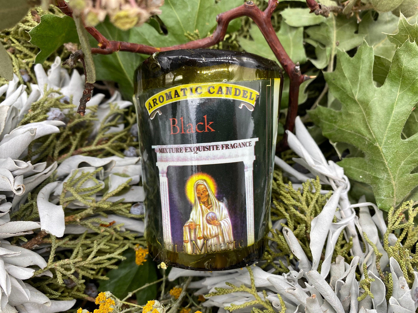 Santa Muerte Negra Candle + Made in Mexico