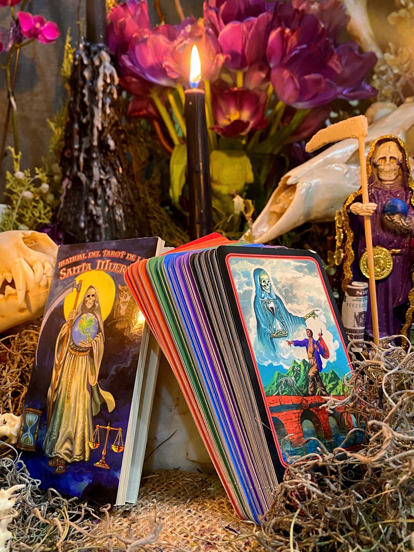 Tarot de la Santa Muerte + Blessed + Booklet & Cards + From Mexico (Spanish Edition) + New