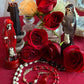 Santa Muerte Roja Rosary + Three Robes + Blessed + Sterling Silver Plated Chain + Handcrafted + Rosario