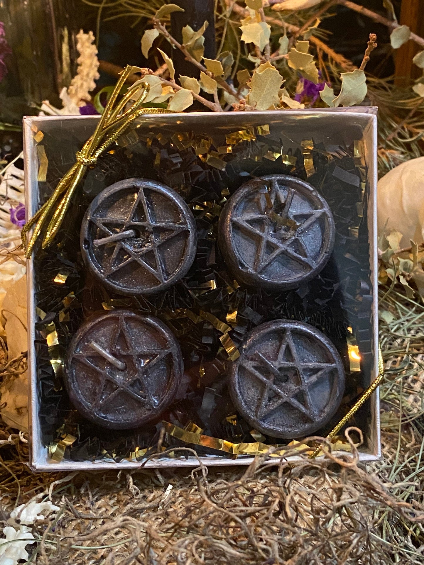 Pentacle Tealight Candles in Gift Box