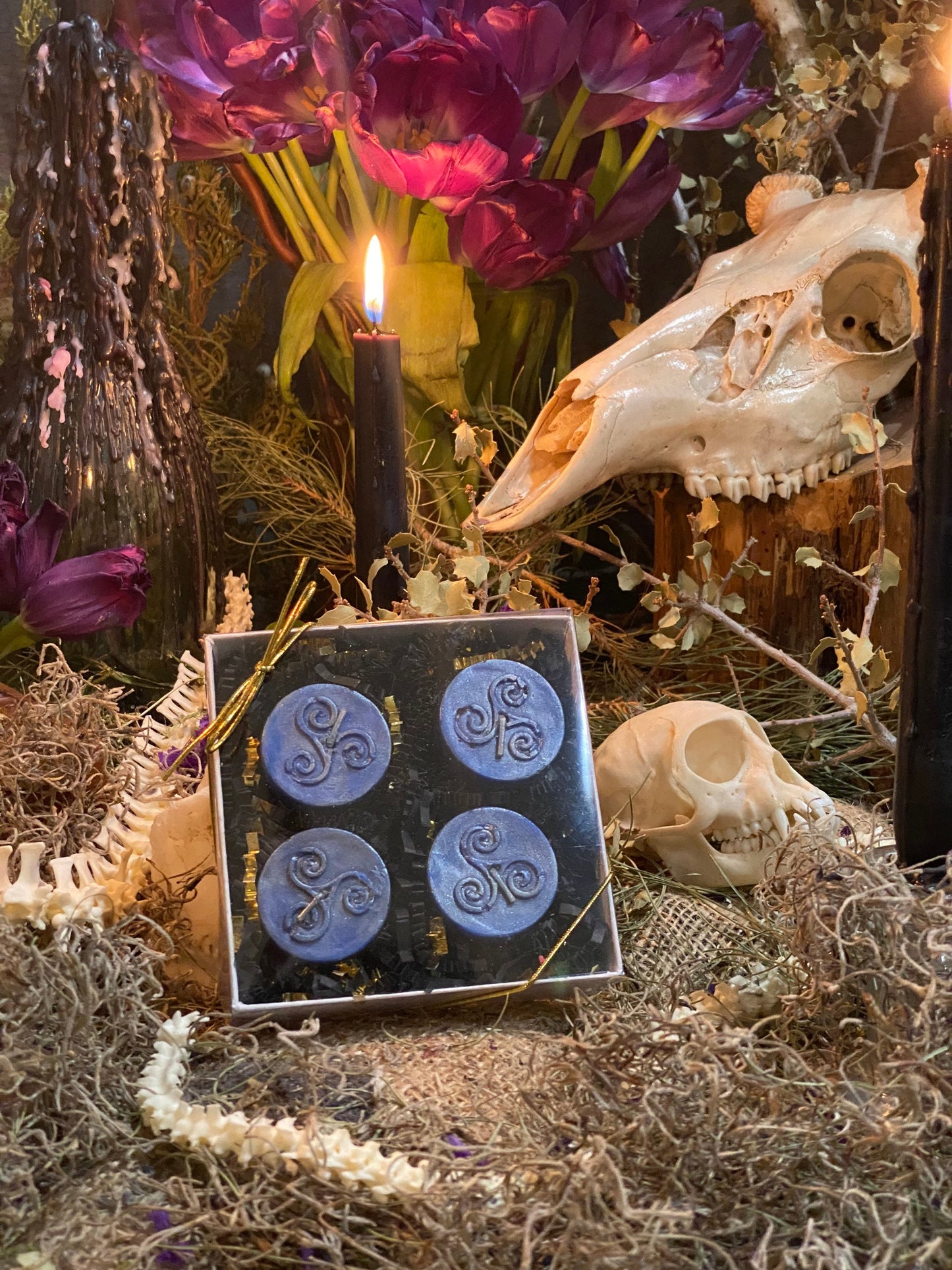 Triskele Tealight Candles in Gift Box