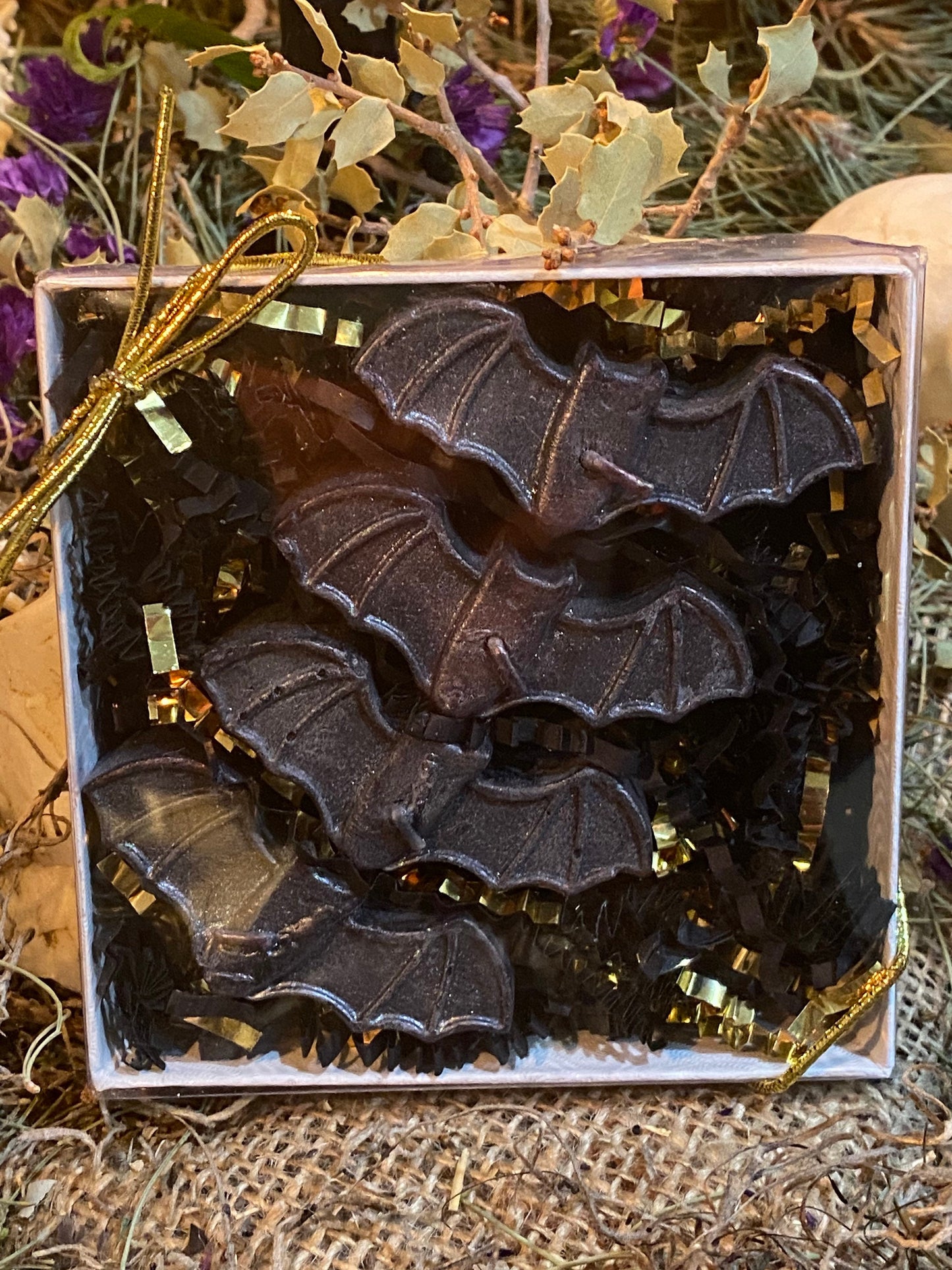 Bat Tealight Candles + Gift Box + Samhain + Halloween