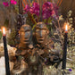 Nkisi Two-Headed with Glass Statue + Fetish from Kongo for Protection + One of a Kind