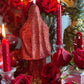 Santa Muerte Roja Figure Candle + 24K Gold + Baptized + Blessed + Fixed